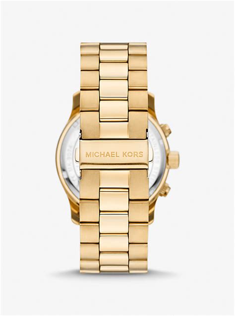 michael kors runway flash lens watch|Michael Kors oversized runway watch.